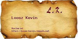 Loosz Kevin névjegykártya